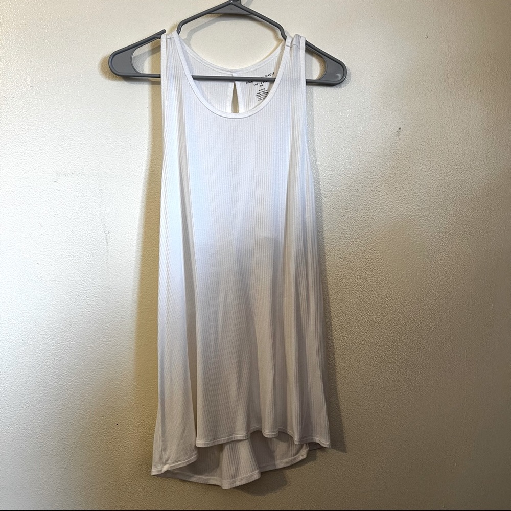 American eagle soft & sexy rib, top size M , white